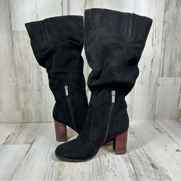 NEW Splendid Gladis Leather Upper Suede Scrunch Block Heel Boots #909 - Picture 9 of 12